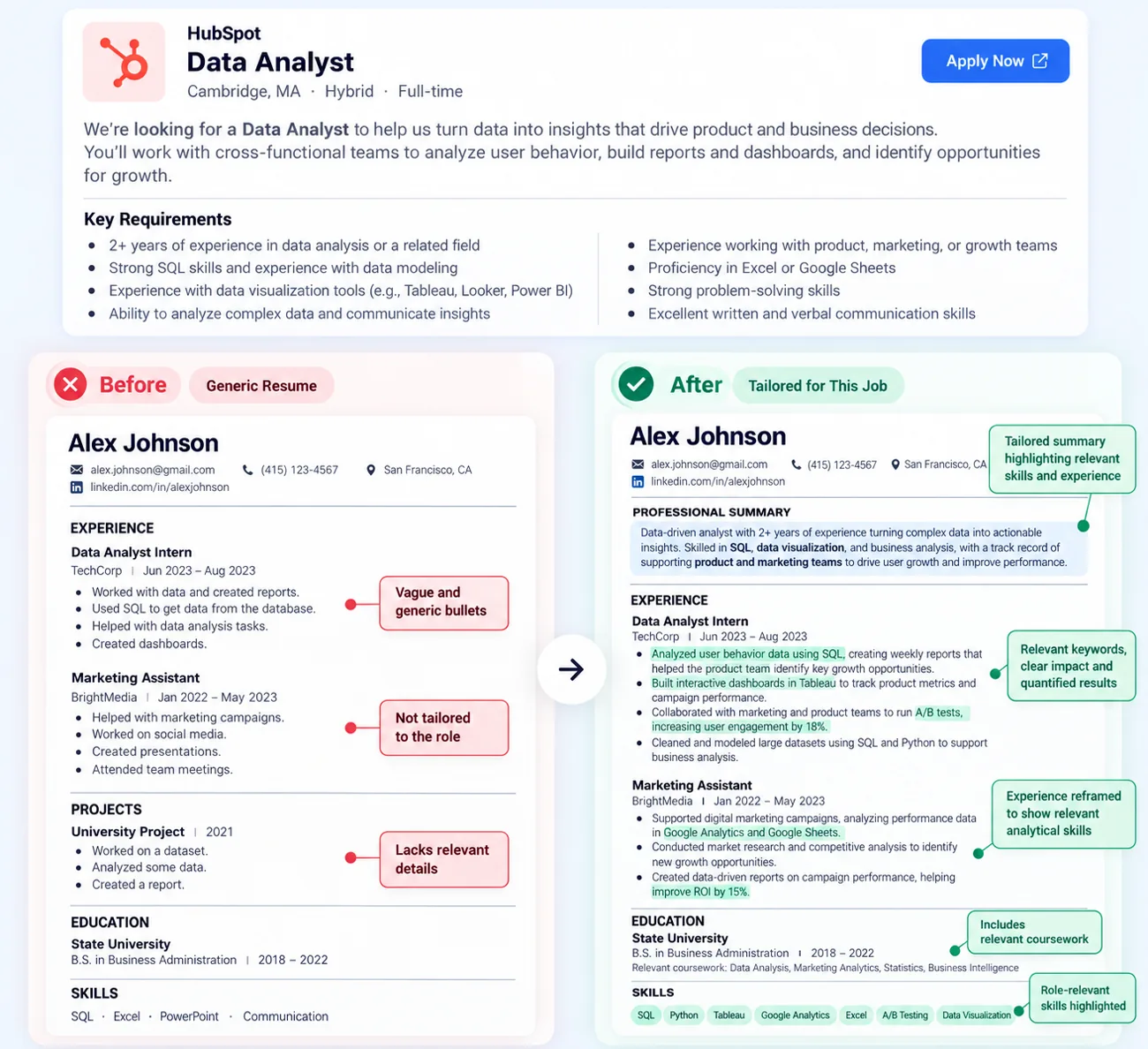 Velora Resume example of an existing resume adapted to a target job posting